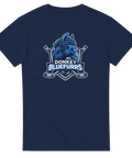 sportig t-shirt Donkey Bluefurrs mörkblå med hockeyinspirerat motiv