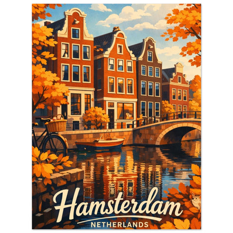 Poster med texten "Hamsterdam" i retrostil