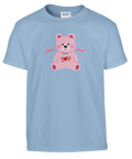 Gulligt nallemotiv med texten I Love U – ljusblå t-shirt barn