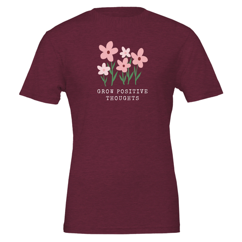 Positiva tankar textdesign vit t-shirt dam
