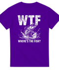 Sportfiske-design med texten Where's the fish och illustrerad fisk – fisketröja