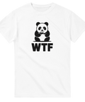 Grafisk illustration av söt panda med pistol – kaxig t-shirt