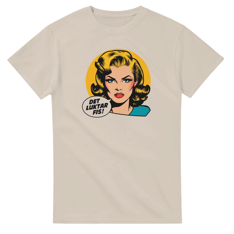 Grafiskt tryck i 50-talsstil med kaxig text och Hollywood-estetik – grå t-shirt