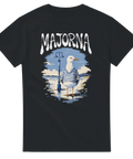 Sjömansklädd mås framför hamnmiljö i retrostil – t-shirt med Göteborgsmotiv