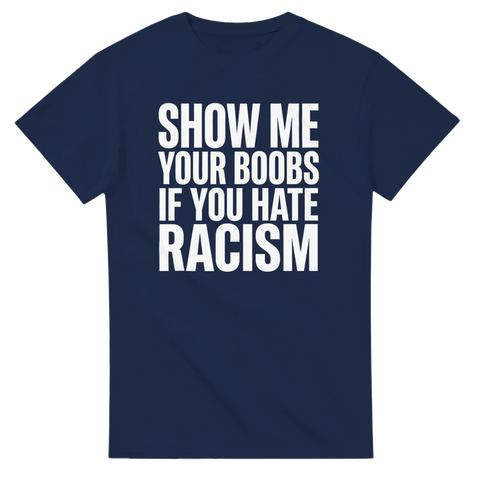 Minimalistiskt citat-tryck med satirisk humor – grafisk t-shirt med text