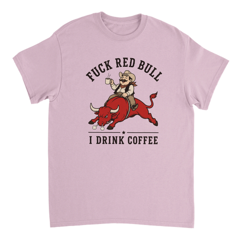 Vintage stil kaffe-tryck med satirisk text – rolig t-shirt