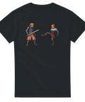 Pixelart-motiv av Trump och Putin som riddare i duell – politisk t-shirt