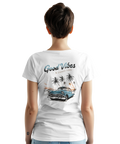 Grafisk t-shirt med somrigt bilmotiv och palmer i avslappnad retrostil