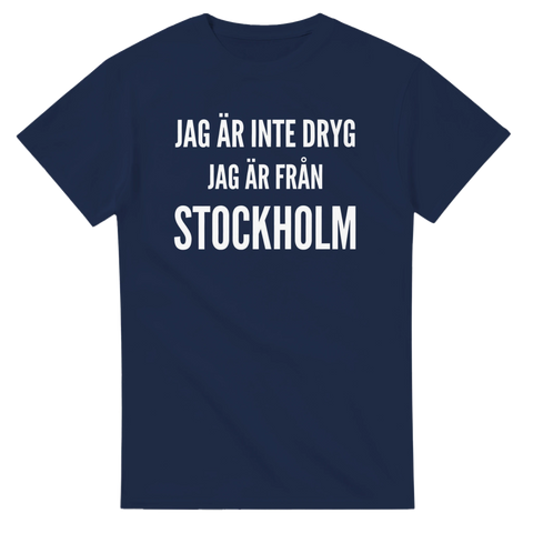 Kaxigt citat-tryck om stockholmare – grafisk t-shirt med attityd