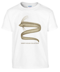 Vintage illustration av en sillkung på vit barn-t-shirt