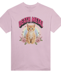 Ironisk Death Metal t-shirt med söt kattunge och regnbåge