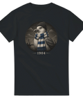 Vintage illustration av en mås i blåvit halsduk – grafisk t-shirt