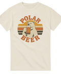 Vintage logotyp med texten Polar Beer och isbjörn – motiv-tryck