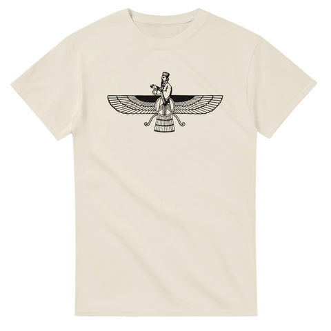 Farvahar zoroastrism symbol andlig persisk design t-shirt