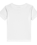 Vit t-shirt för barn utan tryck, sedd framifrån