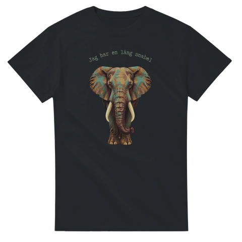 Rolig t-shirt med elefant och ironisk text