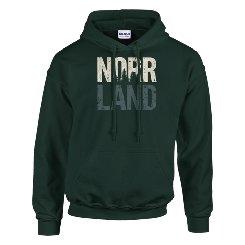 Norrland huvtröja unisex skogstema svensk landsbygd