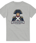 Retroinspirerad Napoleon-illustration med humoristisk underton – ljusgrå t-shirt