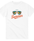 Retro sommar-motiv med palmer i solglasögon – grafisk t-shirt