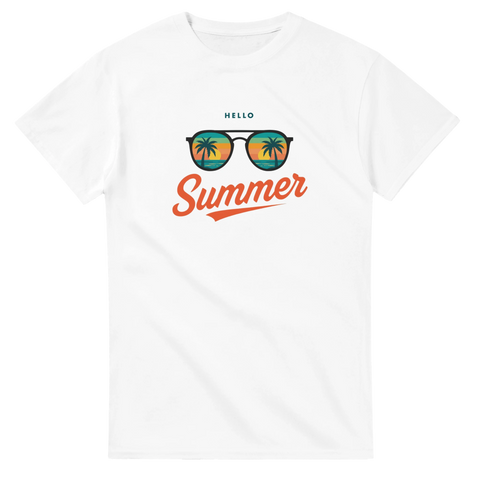 Retro sommar-motiv med palmer i solglasögon – grafisk t-shirt