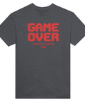 Nostalgisk gamer-design för svensexa på mörkgrå t-shirt