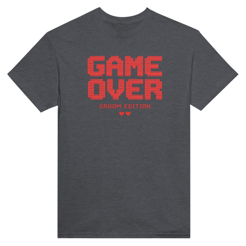 Nostalgisk gamer-design för svensexa på mörkgrå t-shirt