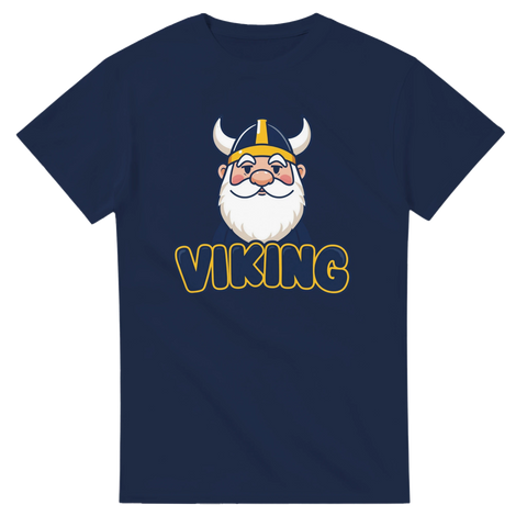 Sportig textdesign med ordet Viking och tecknad gubbe – t-shirt