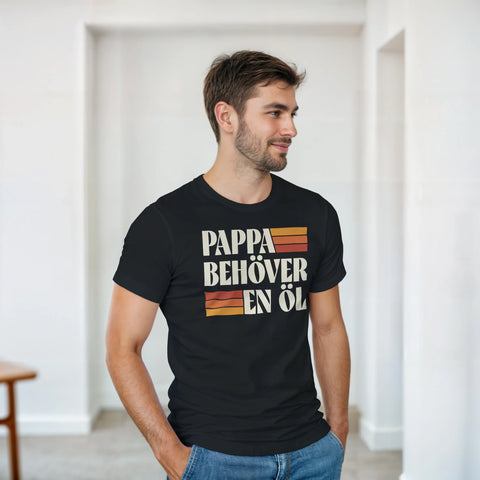 T-shirt med texten Pappa behöver en öl