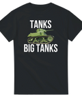 Grafisk illustration av en grön stridsvagn med texten Tanks Big Tanks