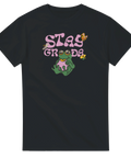 Stay Groda motiv i 70-talsstil med grafiska detaljer – svart t-shirt