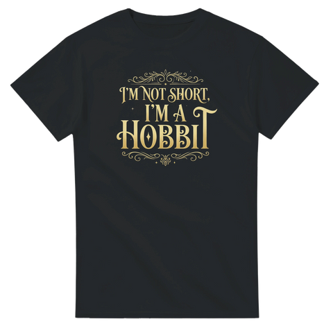 Elegant guldtryck med texten I'm not short I'm a hobbit