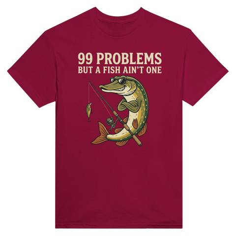 T-shirt med motivet 99 Problems But a Fish Ain’t One