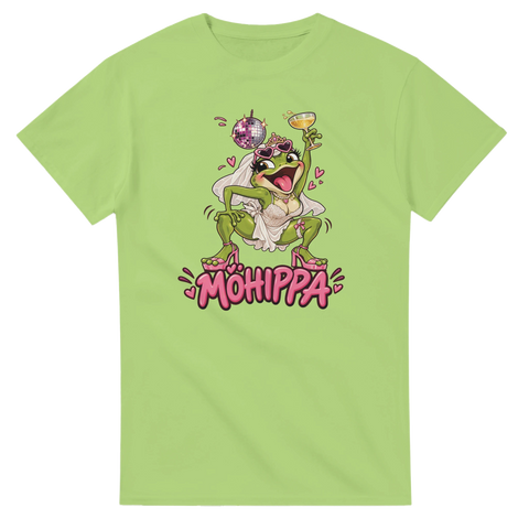 T-shirt med texten Möhippa och en festande groda i brudslöja