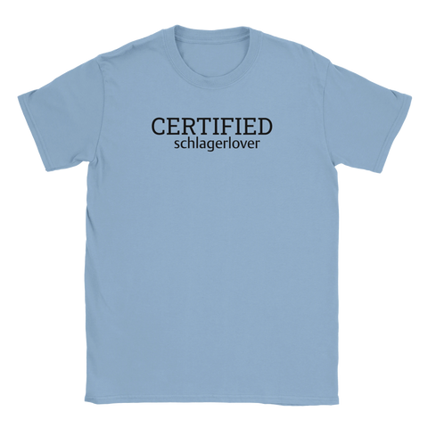 Schlager t-shirt för Melodifestivalen-fans – motiv Certified Schlagerlover