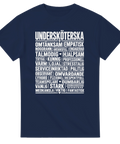 T-shirt med ordet Undersköterska och egenskaper som omtänksam, hjälpsam och lyhörd
