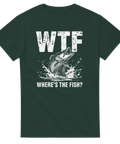 Detaljerat fiskemotiv med vattenstänk och humoristiskt citat – t-shirt för fiskare