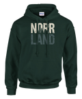 Norrlandstema hoodie skogsmotiv vintage stil Sverige