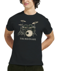 rock t-shirt Trumdönare svart med grafiskt trumset