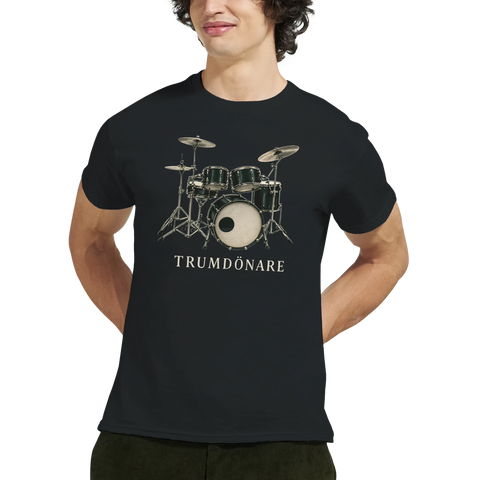 rock t-shirt Trumdönare svart med grafiskt trumset