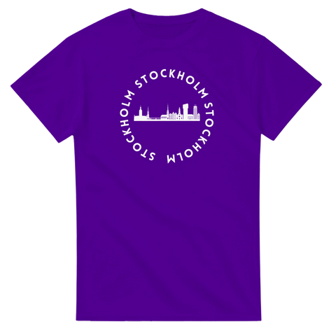 T-shirt med - Stockholm motiv – stadshorisont design