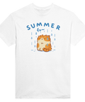 Ironisk illustration av blöt katt i regn – grafisk t-shirt