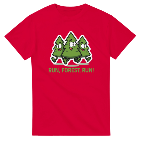Kreativ illustration av skog i rörelse – t-shirt med filmreferens