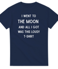 Klassisk punchline om månen i vit typografi – t-shirt med text