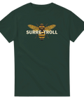 Grön t-shirt med humla och norsk översättning surre-troll