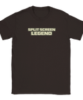 Brun t-shirt med minimalistisk typografi och referens till Nintendo 64-eran