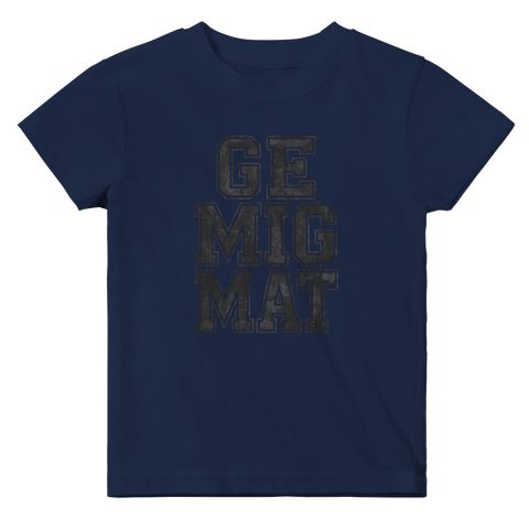 Mörkblå baby t-shirt med ett lekfullt och tydligt matbudskap