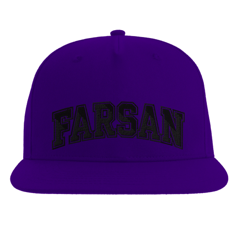 Keps med texten "Farsan" i vit text på svart keps