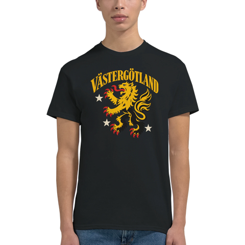 T-shirt med lejonmotiv och texten Västergötland