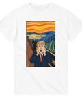 Konstnärlig parodi med politiskt motiv i färgstark stil – rolig t-shirt
