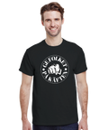 attityd t-shirt Ge folket på käften svart tröja med slagkraftigt motiv